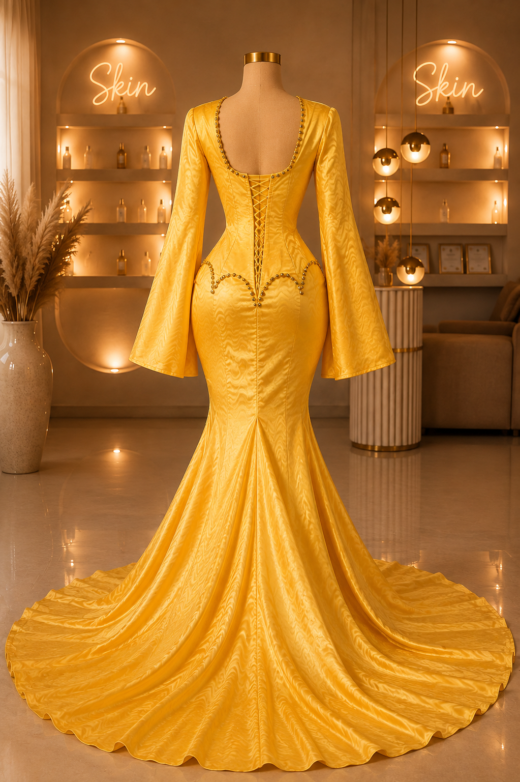 The Aïssatou – Beaded Bazin Corset
